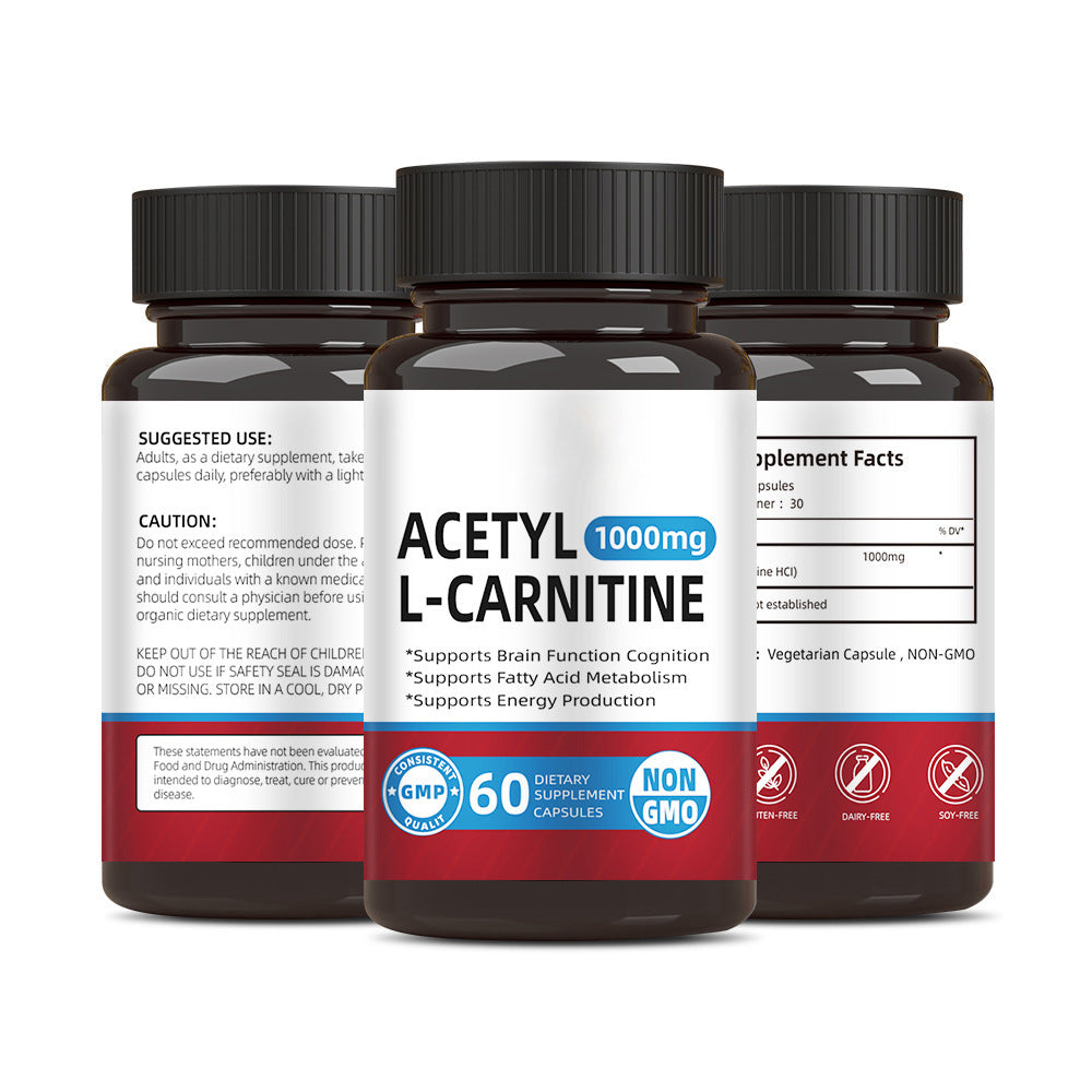 Acetyl L- Carnitine| Fat burner, brain & cognitive booster - 60 caps